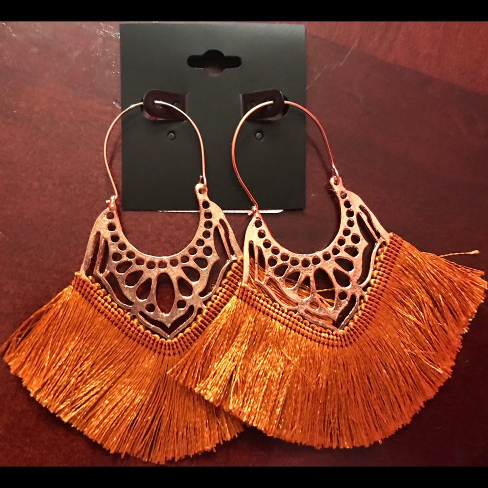 Mustard Tassel Earring